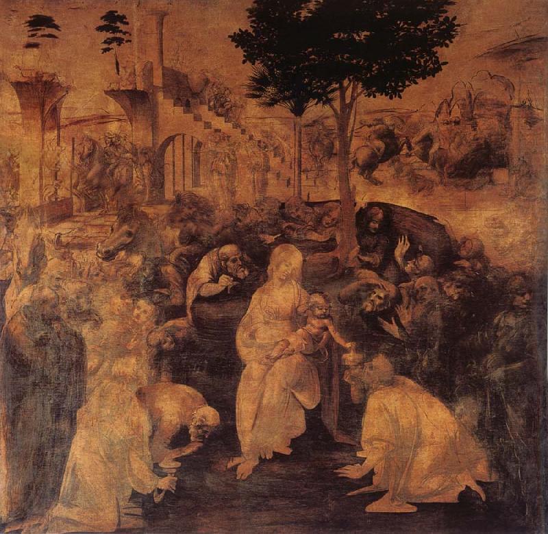 LEONARDO da Vinci The adoration of the Konige china oil painting image